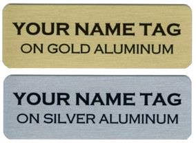 Aluminum Name Tags Laser Engraved