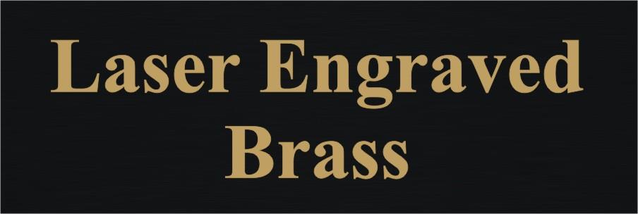 Black Brass Trophy Plate Laser Engraved