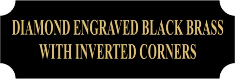Black Brass Tag Diamond Engraved