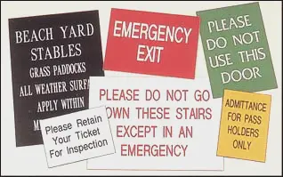 Plastic Signs Laser Engraved